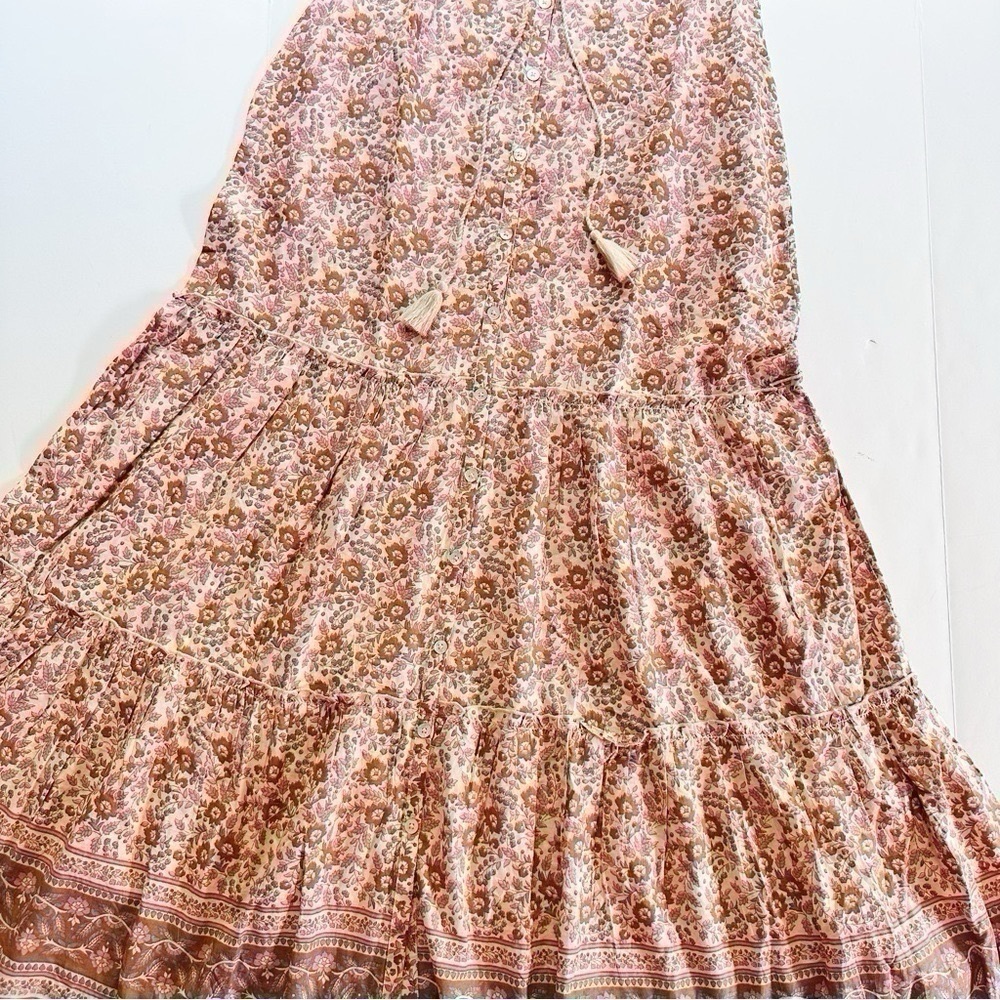NEW Faherty Women’s Orinda Floral Print Organic Cotton Maxi Dress Earth Print - Picture 9 of 12